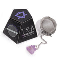 Raw Crystal Gemstone Tea Strainer - Amethyst Cluster From Witch, Please!