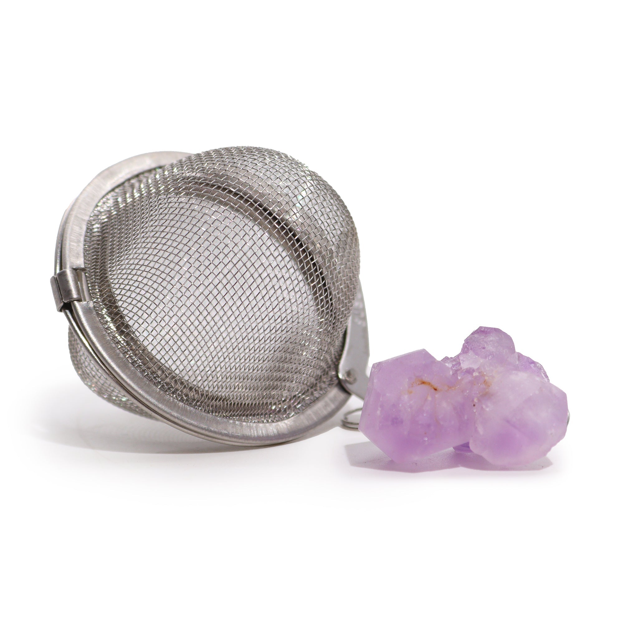 Raw Crystal Gemstone Tea Strainer - Amethyst Cluster From Witch, Please!