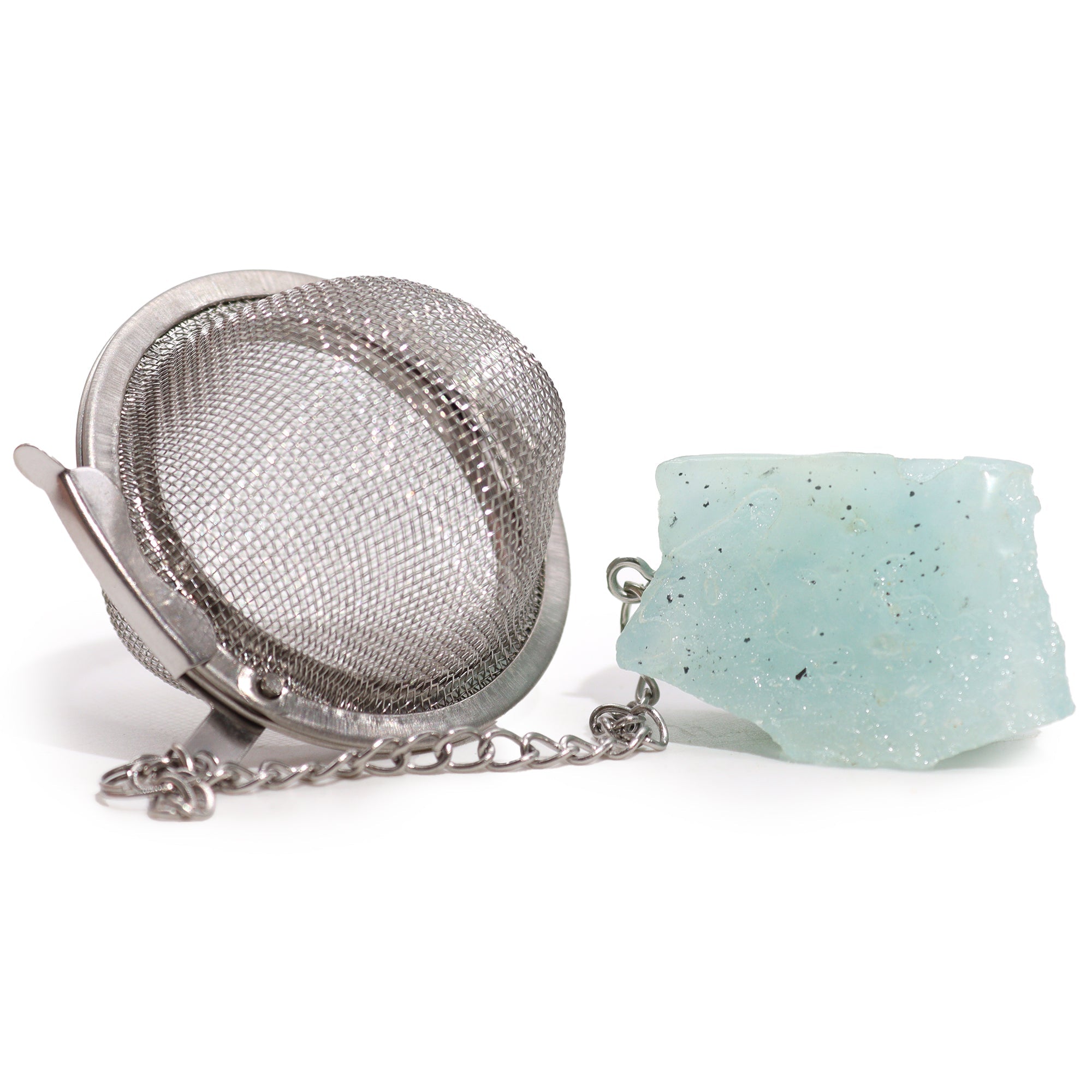 Raw Crystal Gemstone Tea Strainer - Aquamarine From Witch, Please!