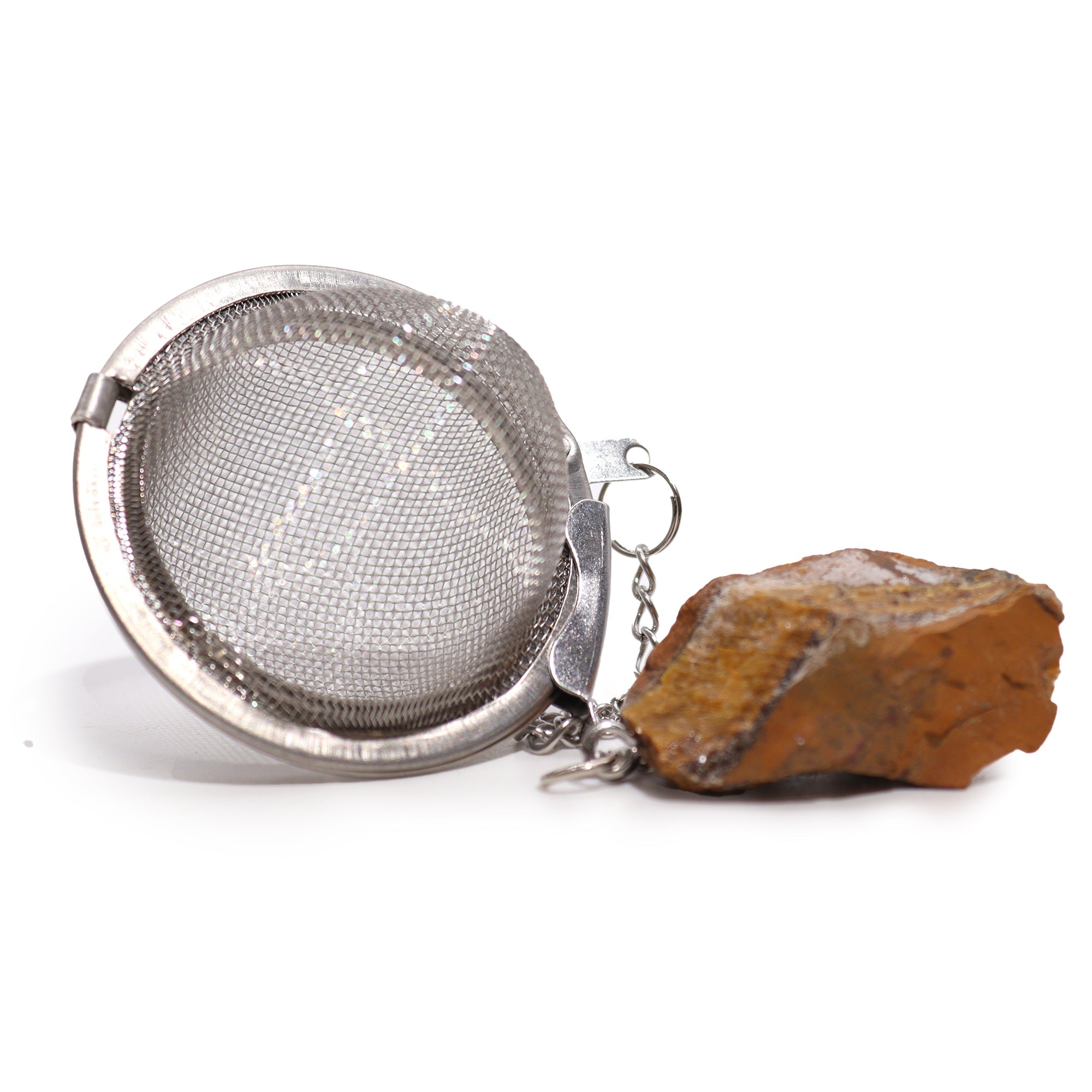 Raw Crystal Gemstone Tea Strainer - Gold Tigers Eye From Witch, Please!