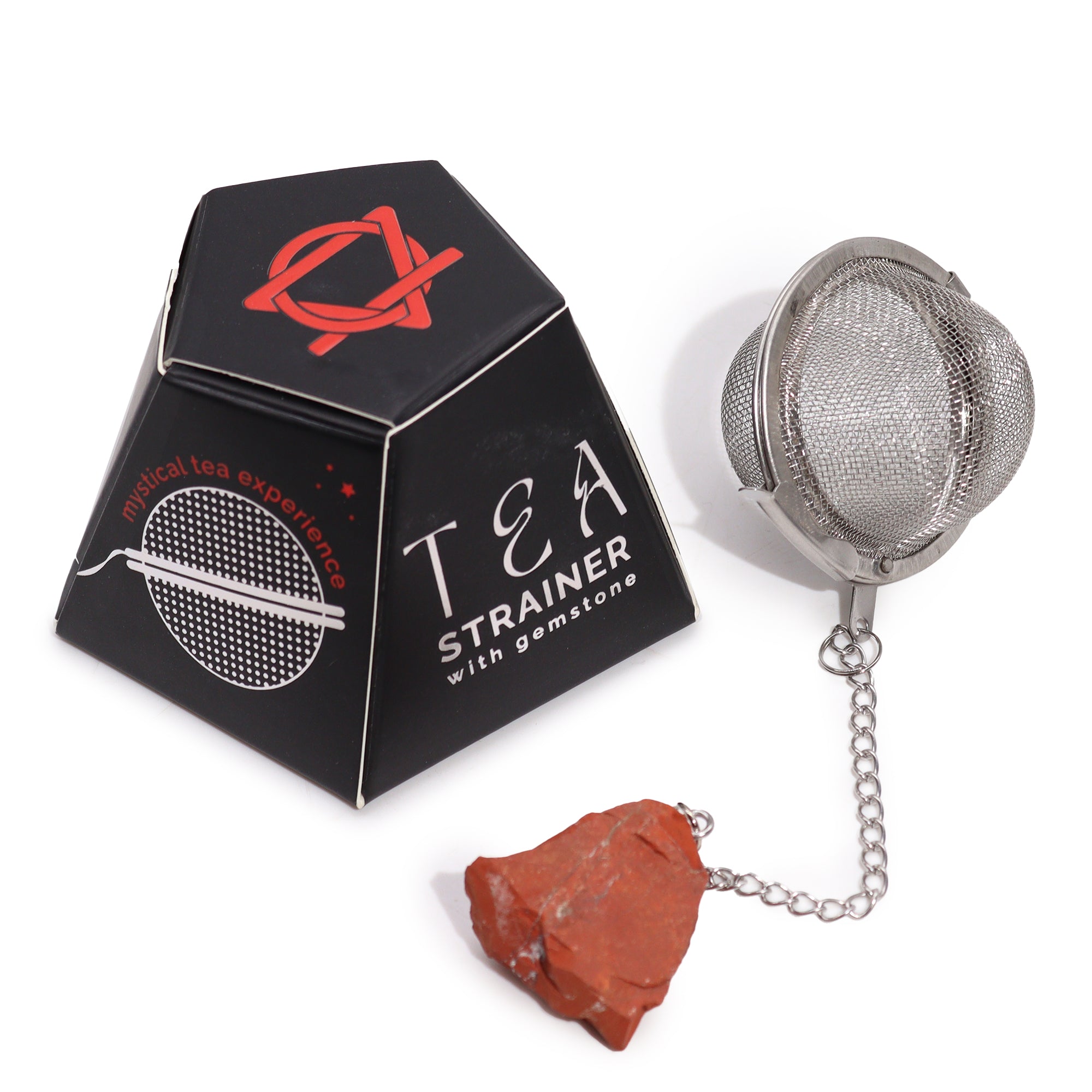 Raw Crystal Gemstone Tea Strainer - Red Jasper From Witch, Please!