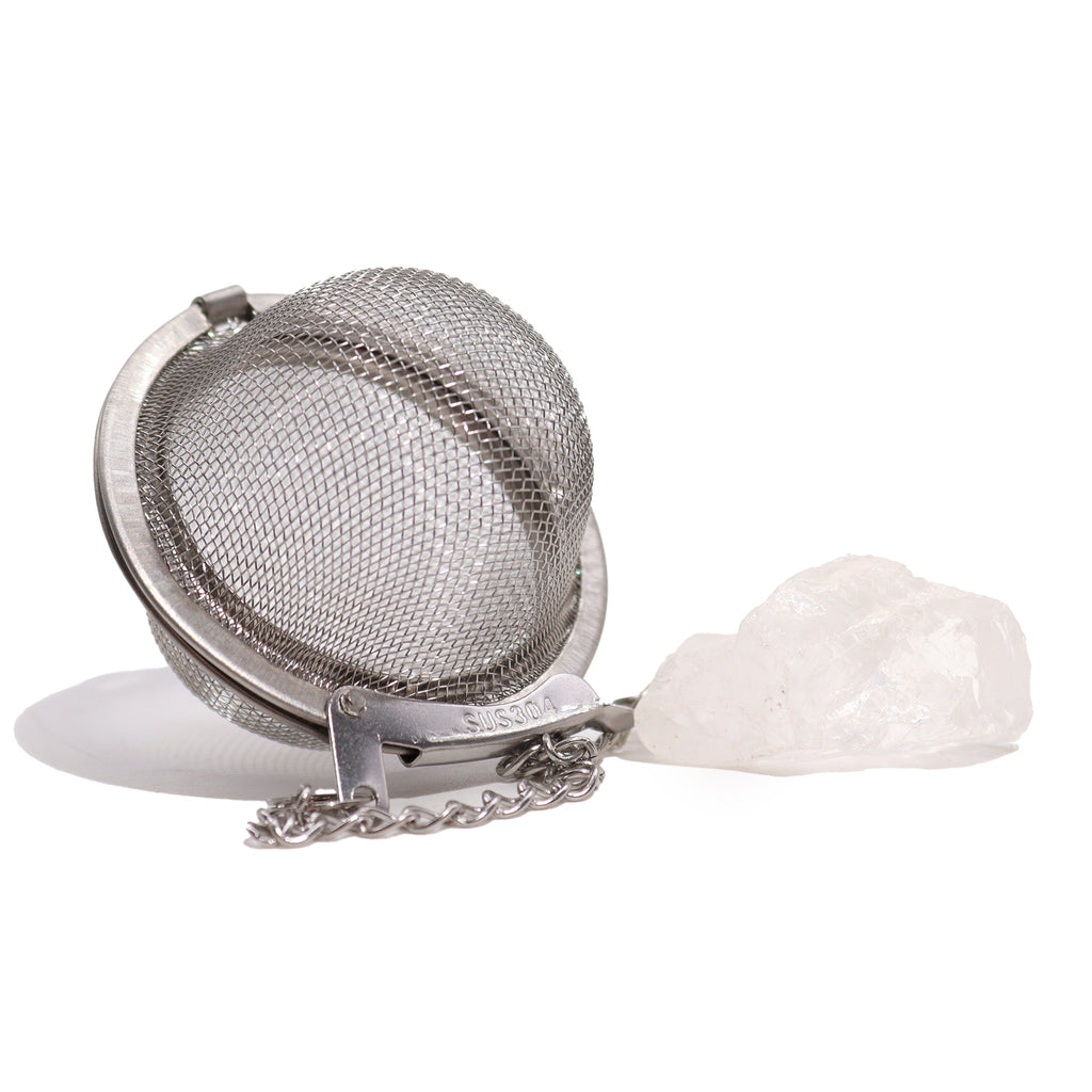 Raw Crystal Gemstone Tea Strainer - Rock Quartz From Witch, Please!