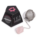 Raw Crystal Gemstone Tea Strainer - Rose Quartz From Witch, Please!