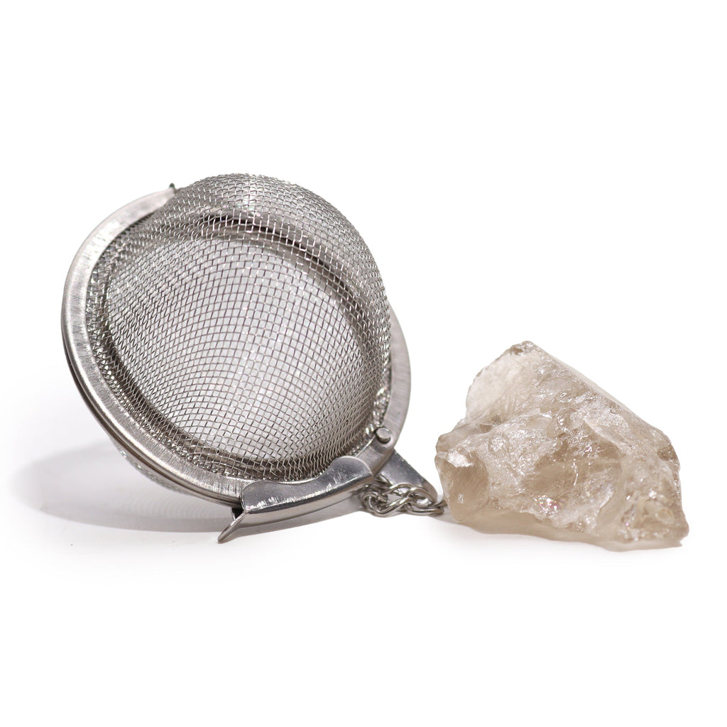 Raw Crystal Gemstone Tea Strainer - Smoky Quartz From Witch, Please!