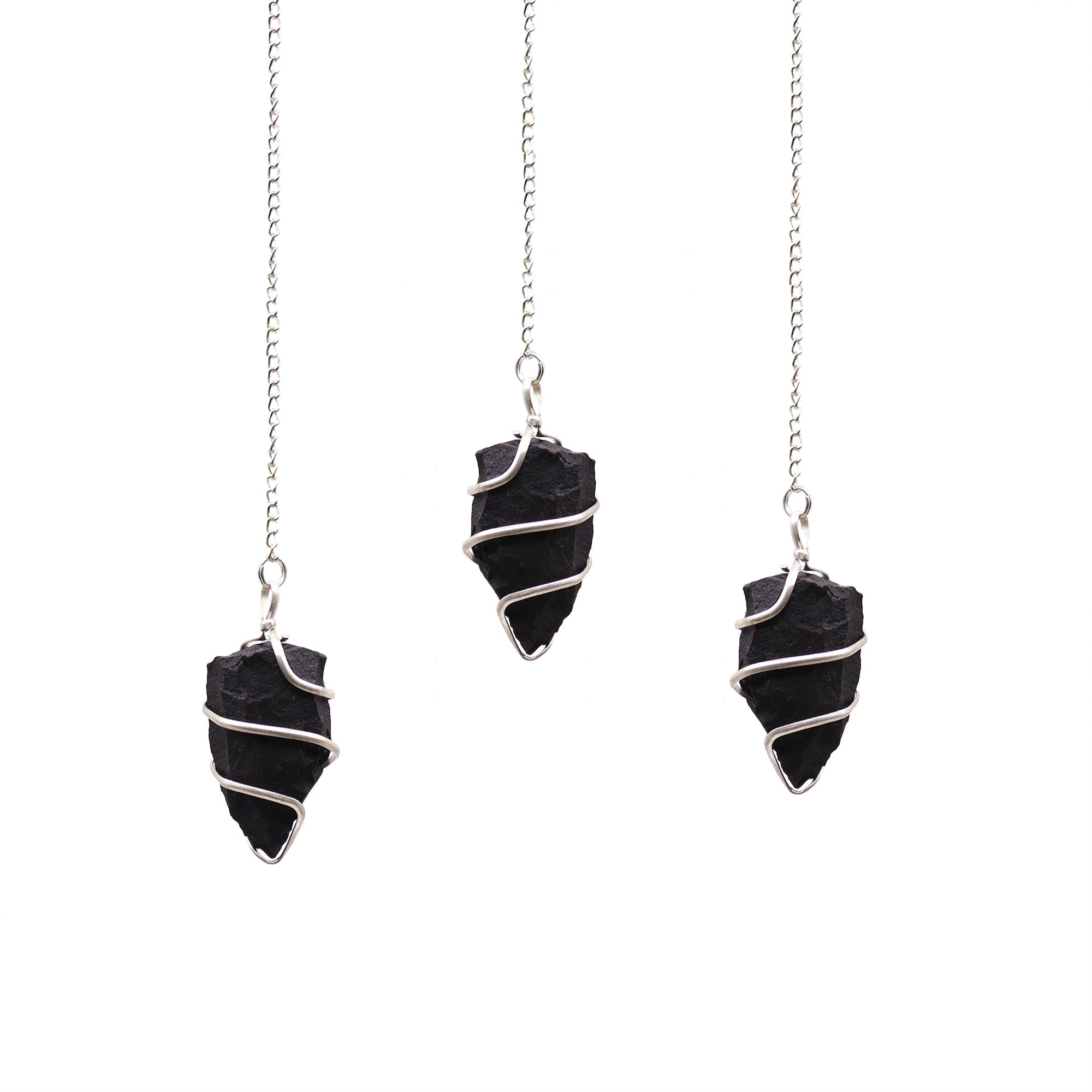 Raw Gemstone Pendulum - Black Agate From Witch, Please!