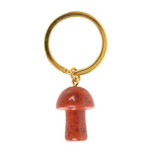 Red Jasper Crystal Mushroom Keyring From Witch, Please!