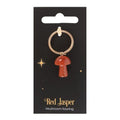 Red Jasper Crystal Mushroom Keyring From Witch, Please!