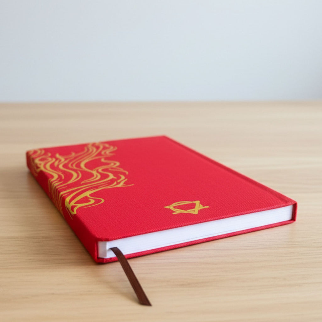 Red Wellness Journal - 120 pages - Golden Mandala and Lotus & Gratitude Notebooks