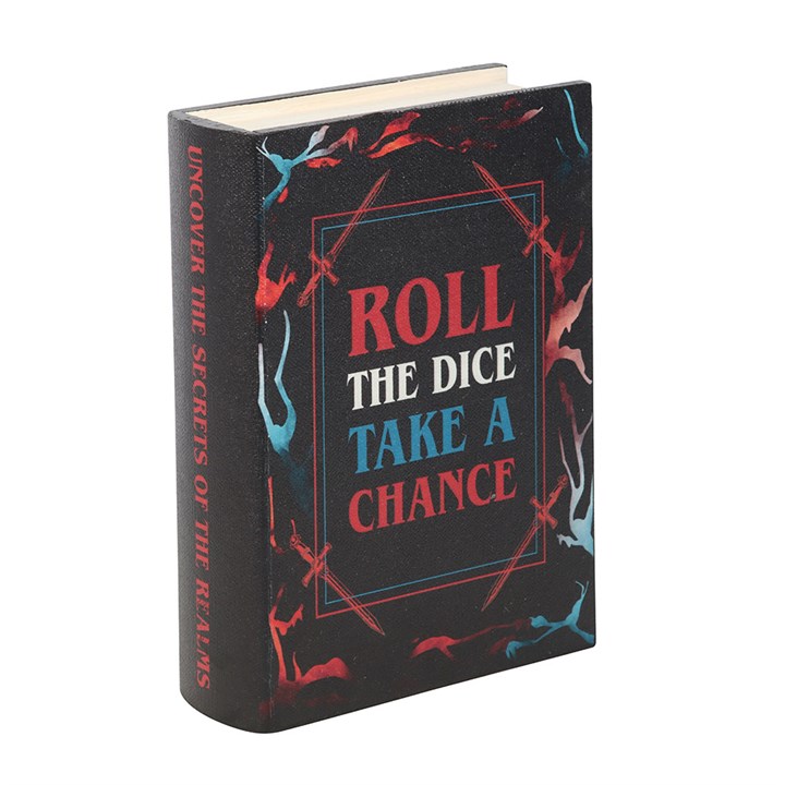 Roll the Dice Take a Chance Book Shaped Storage Box