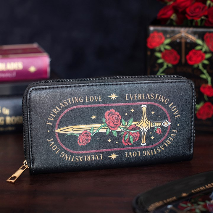 Rose and Sword Zippered Wallet