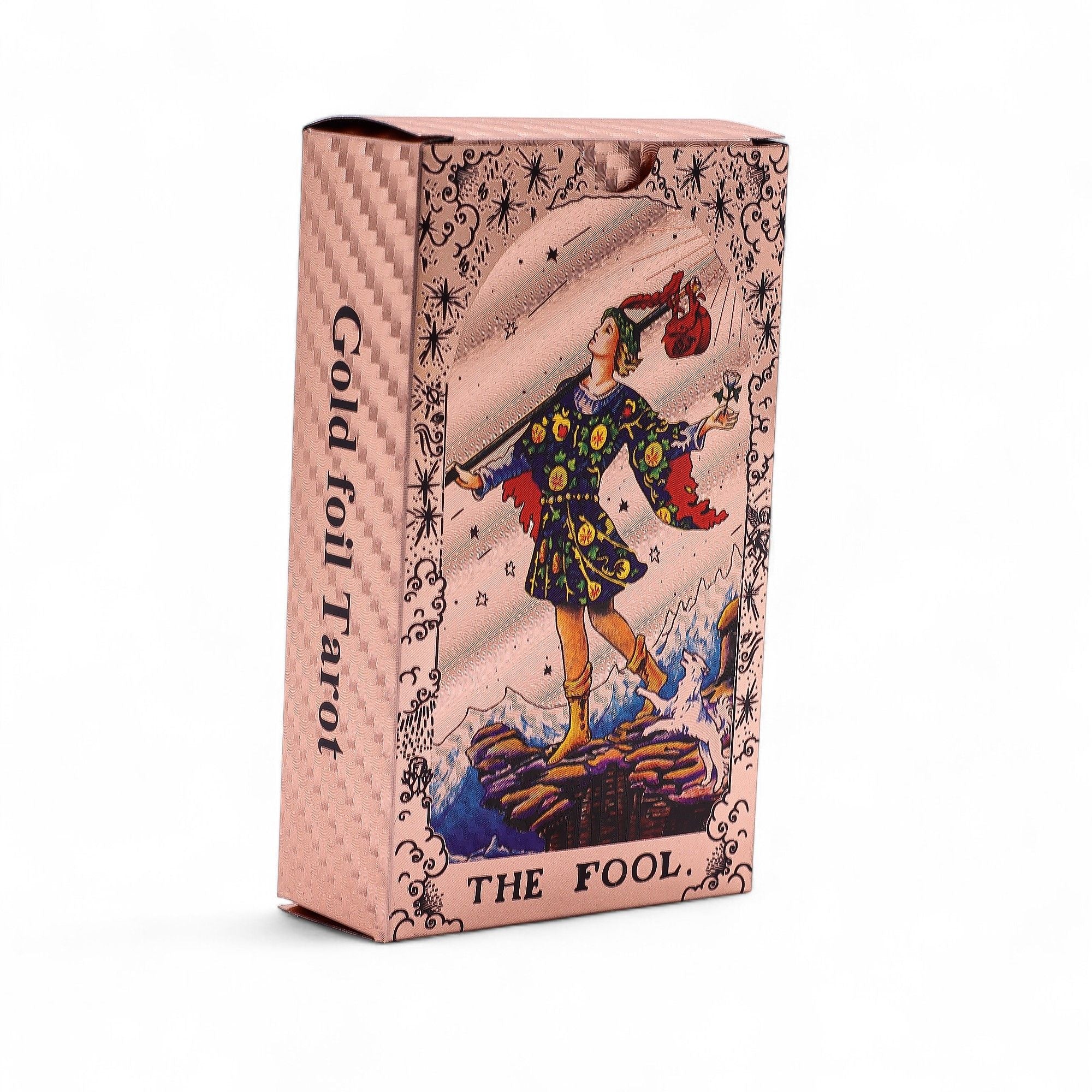 Rose Gold Foil Tarot Card Set - Moon Phase - with booklet Cards & Reading Cloths