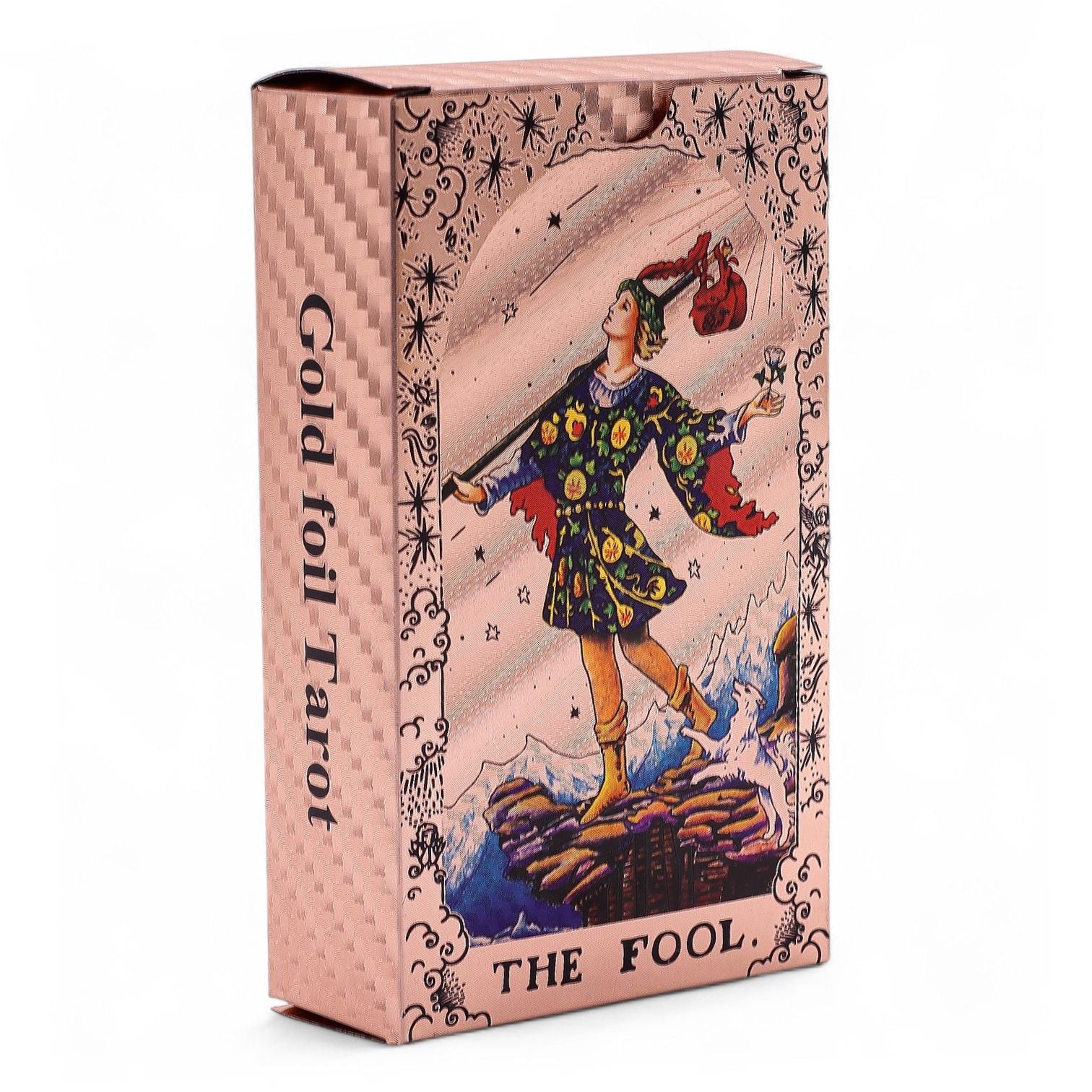 Rose Gold Foil Tarot Card Set - Moon Phase - with booklet Cards & Reading Cloths
