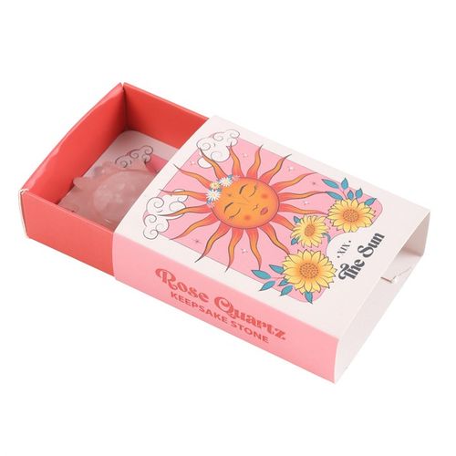 Rose Quartz Crystal Sun Keepsake Stone in a Box From Witch, Please!