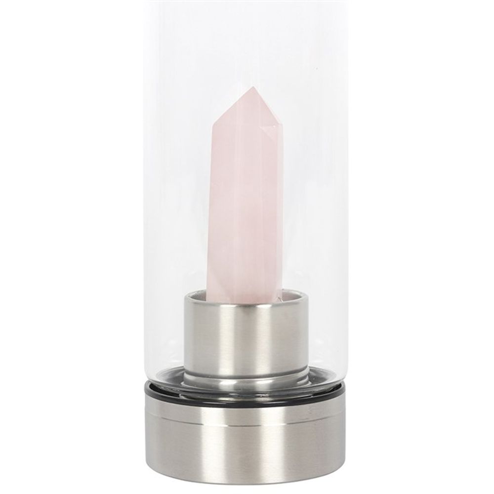 Rose Quartz Purifying Glass Water Bottle From Witch, Please!