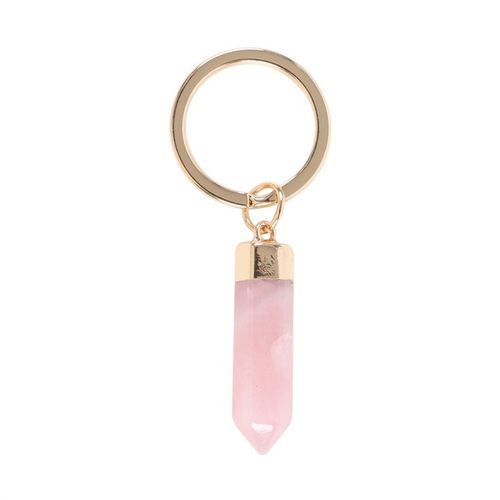 Rose Quartz Semi Precious Crystal Keyring From Witch, Please!