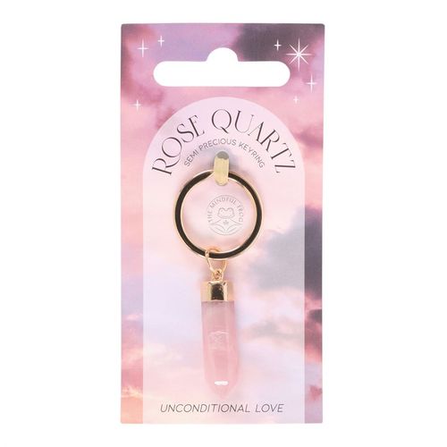 Rose Quartz Semi Precious Crystal Keyring From Witch, Please!