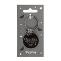 Round Bat Shit Crazy Keyring From Witch, Please!