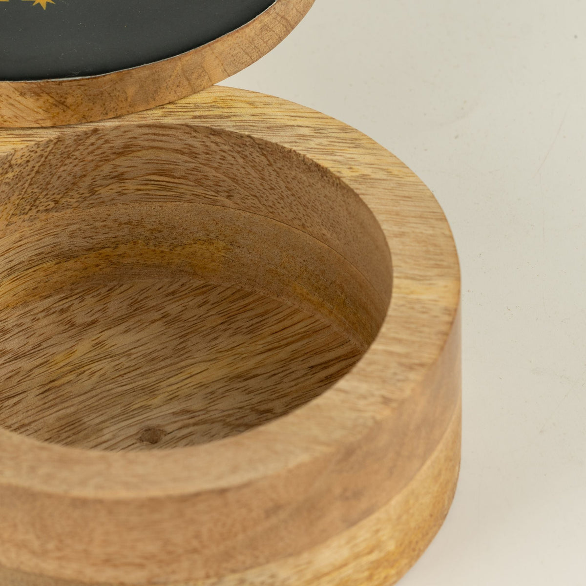 Round Enamelled Box - Cosmic Babe Ceramic Glazed Wooden Boxes