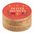 Round Enamelled Box - Petite Secrets Ceramic Glazed Wooden Boxes