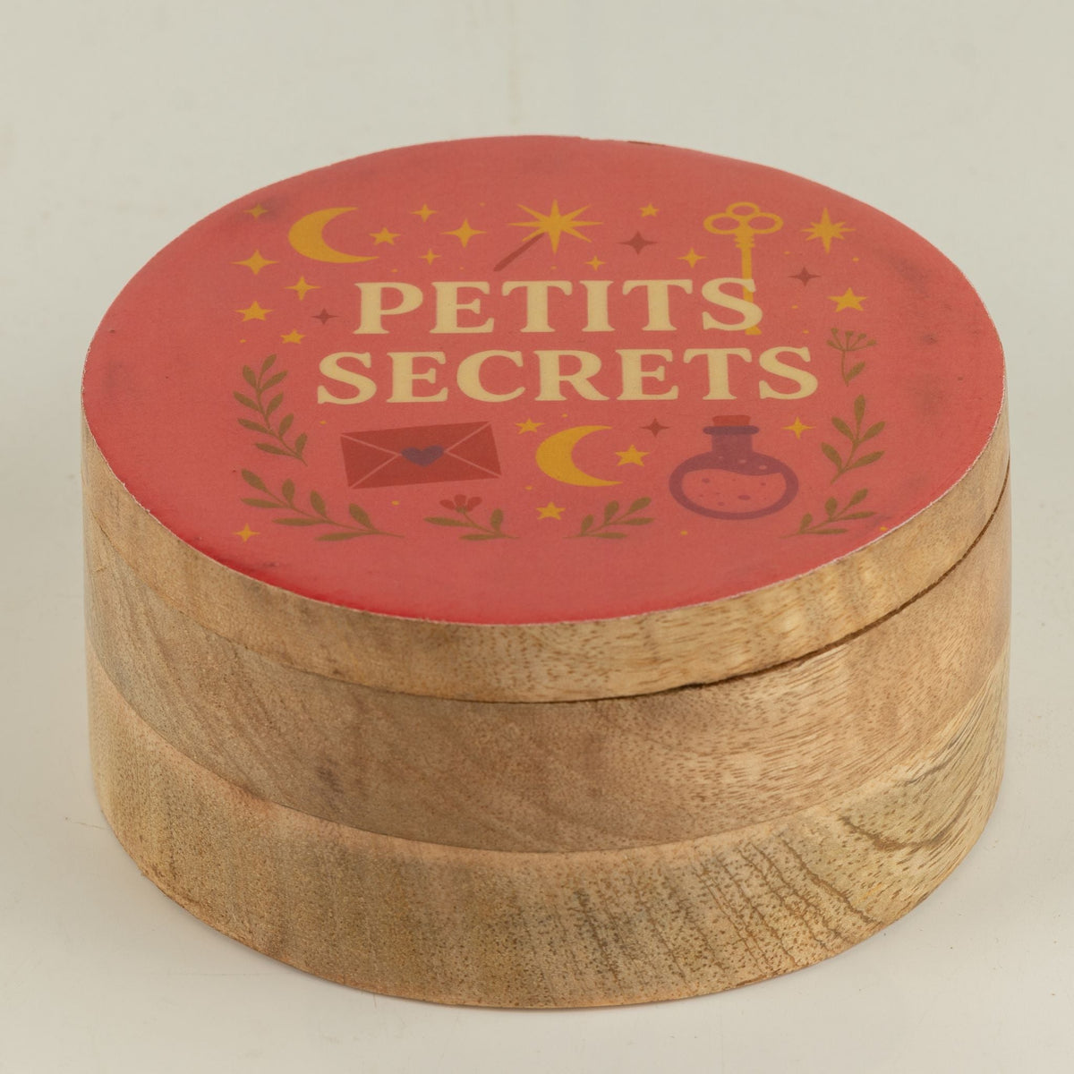 Round Enamelled Box - Petite Secrets Ceramic Glazed Wooden Boxes