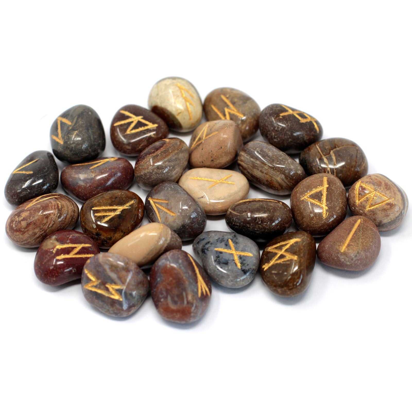 Runes Stone Set in Pouch - Fancy Jasper From Witch, Please!