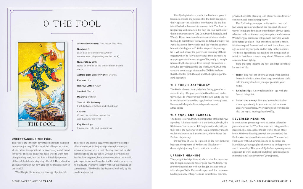 Sacred Art of Tarot : An Essential Guide for Reading the Cards to Enhance Your Intuition and Reveal Life’s Meanings