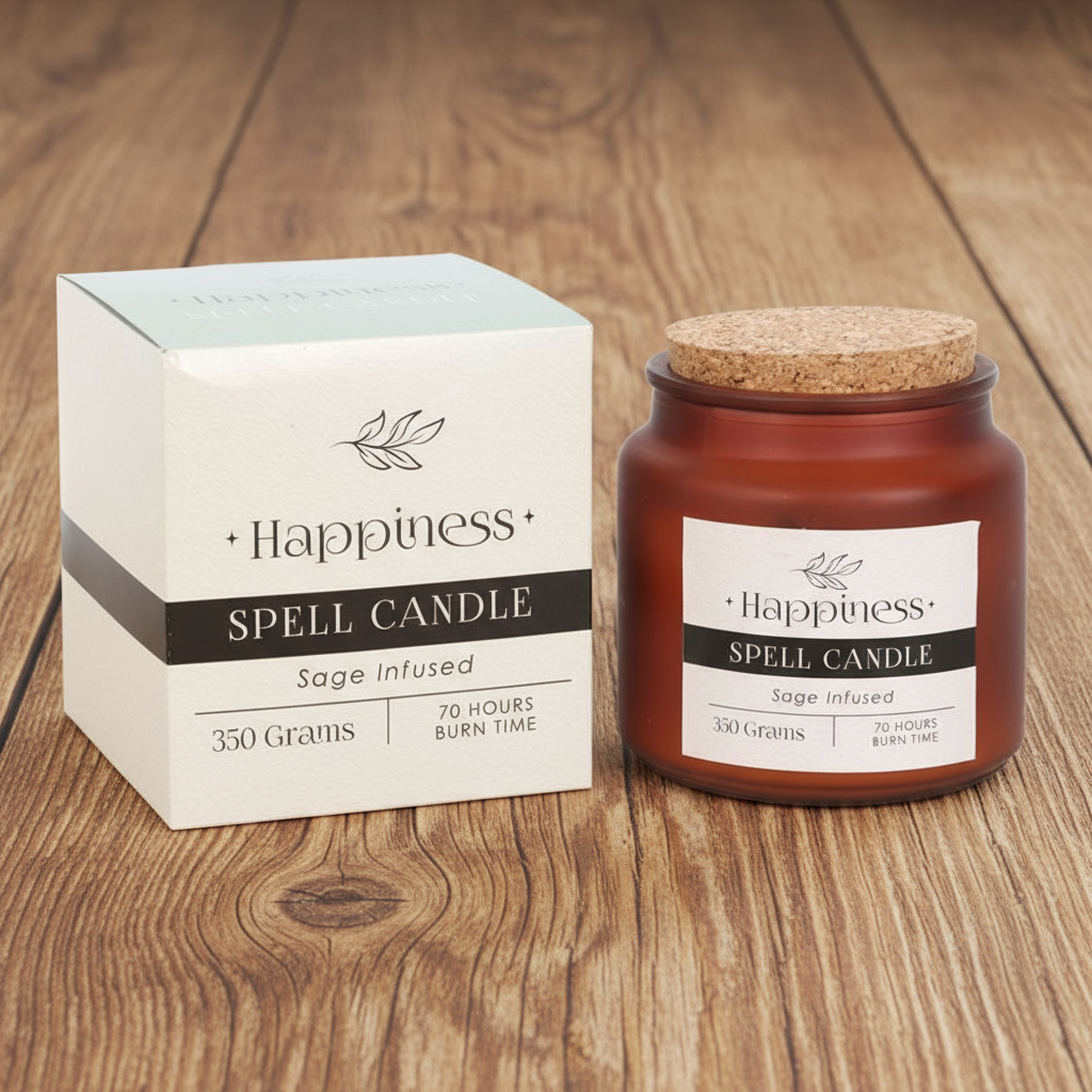 Sage Infused Happiness Spell Candle