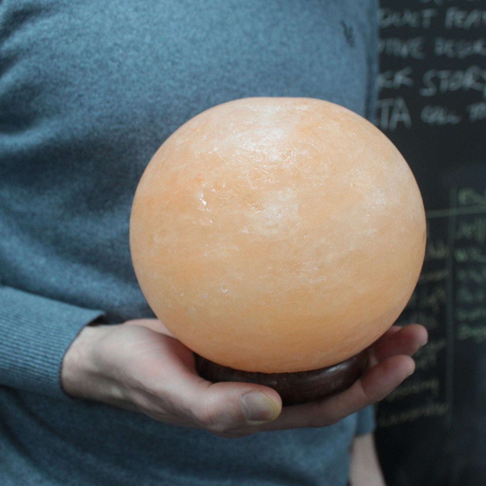 Salt Lamp Ball - Big Wooden Base From Witch, Please!