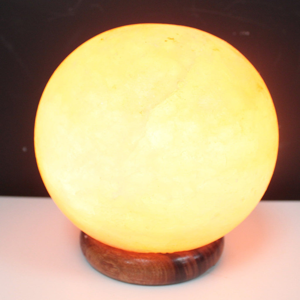 Salt Lamp Ball - Big Wooden Base From Witch, Please!