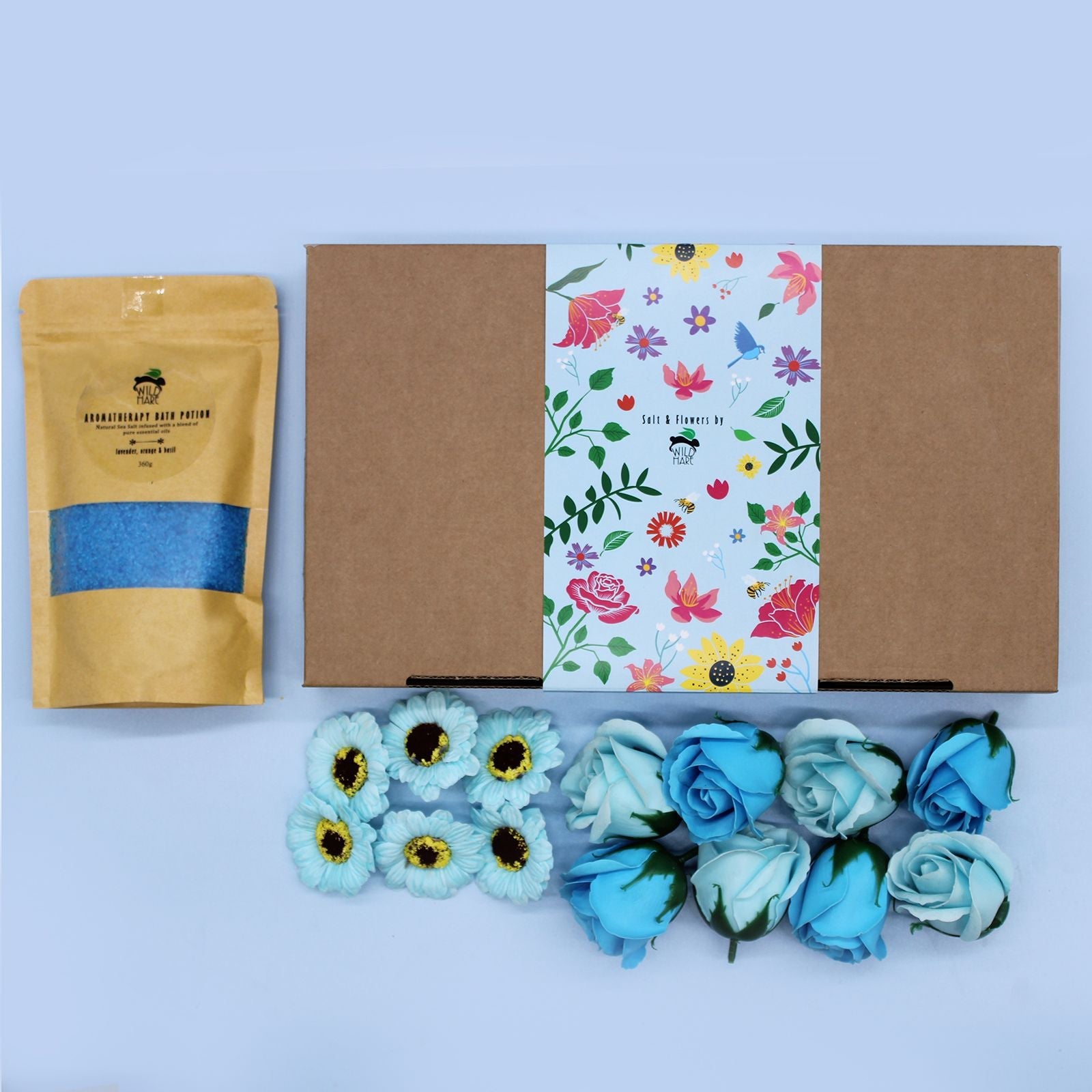 Salt Soak Gift Set - Total Unwind - Wild Hare Salt & Flowers Sets