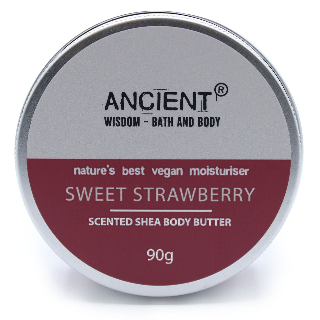 Scented Shea Body Butter 90g - Sweet Strawberry - Scented Shea Body Butter - 90g