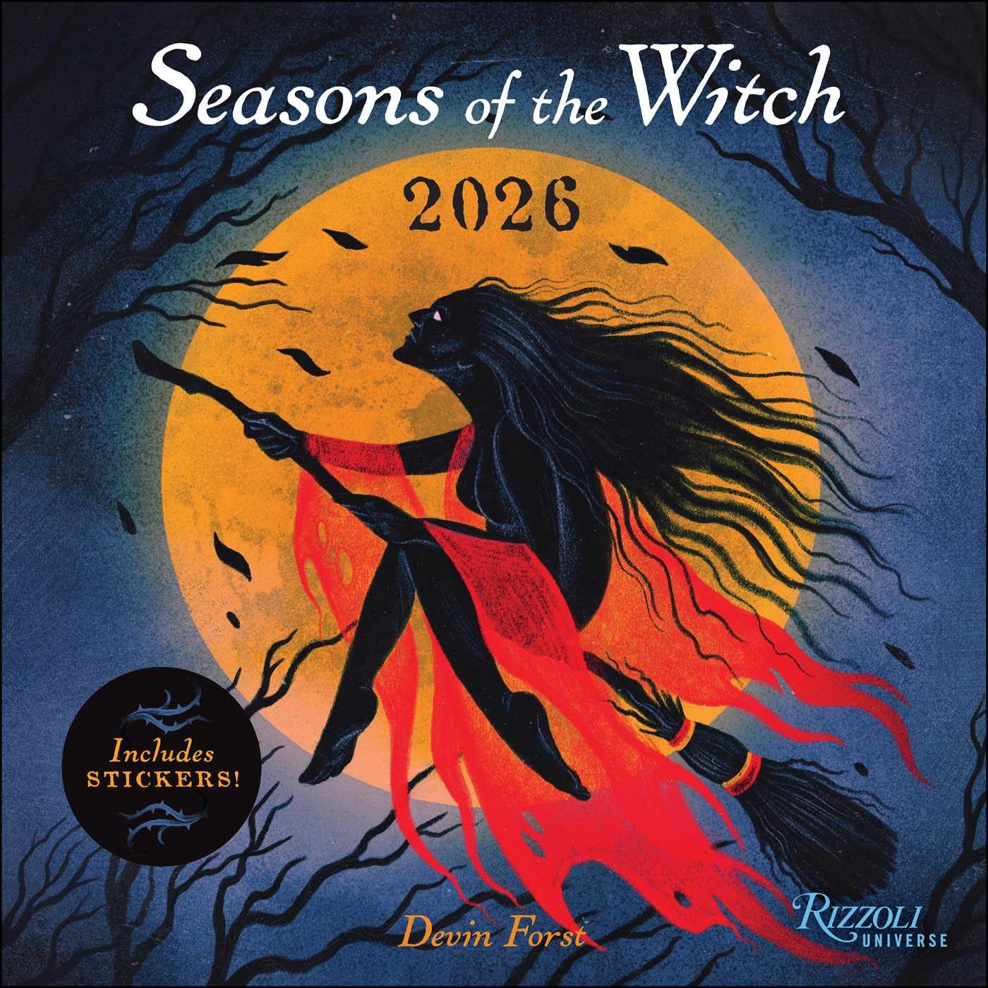 Seasons of the Witch 2026 Wall Calendar (Includes Stickers)