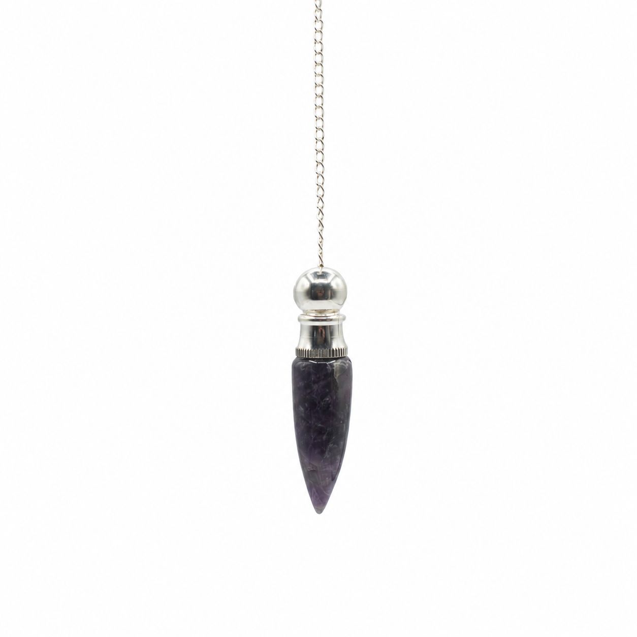 Secret Cavity Discovery of Truth Pendulum - Amethyst - Silver Plated Special Gemstone Pendulums