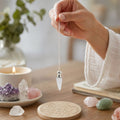 Secret Cavity Discovery of Truth Pendulum - Clear Quartz - Silver Plated Special Gemstone Pendulums