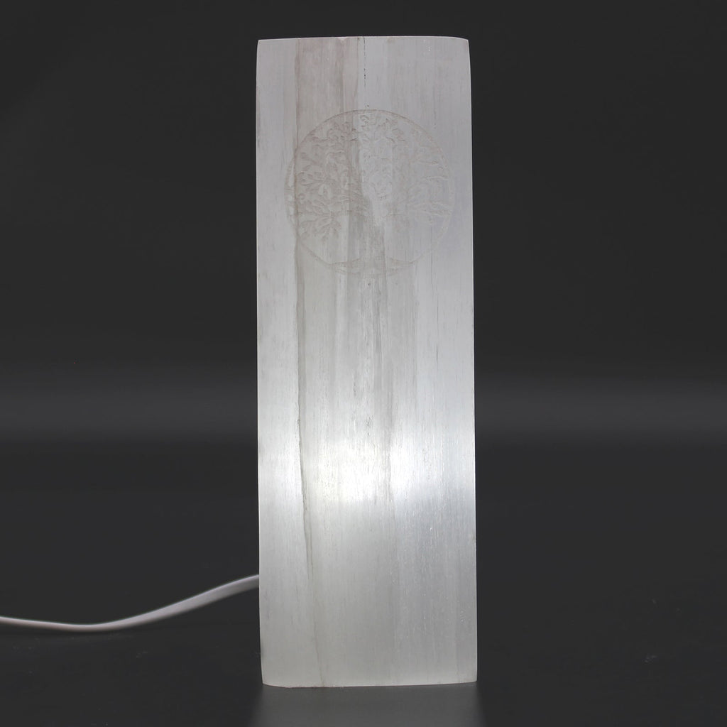 Selenite Block Lamp 25cm - Chakra Lamp From Witch, Please!