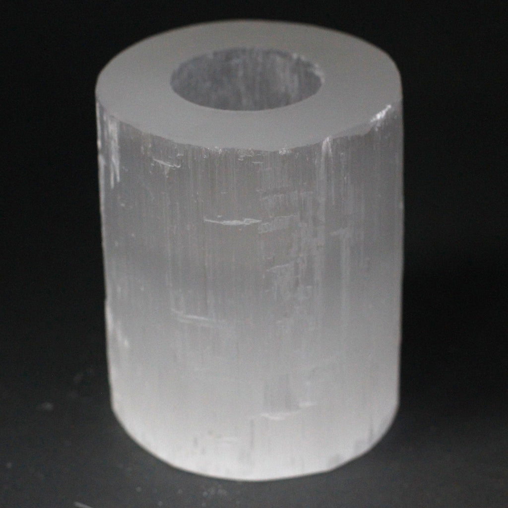 Selenite Cylinder Candle Holder - 10 cm From Witch, Please!