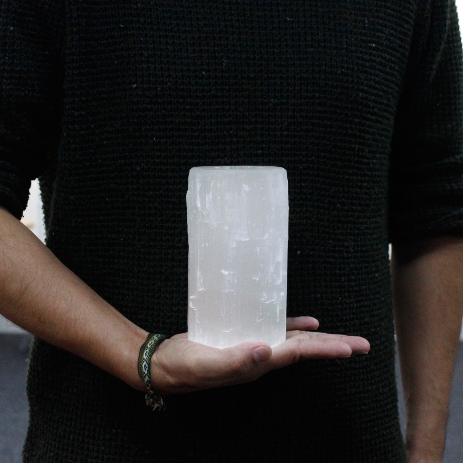 Selenite Cylinder Candle Holder - 15 cm From Witch, Please!