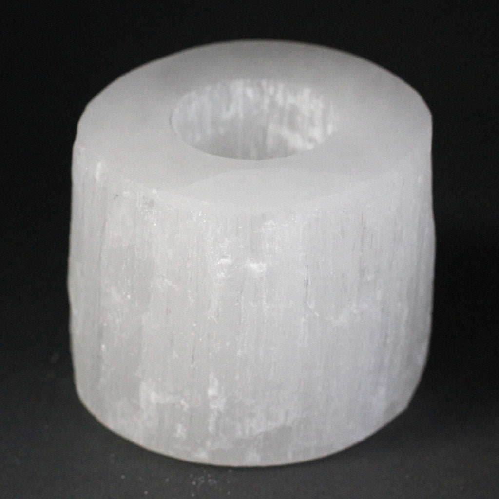 Selenite Cylinder Candle Holder - 8 cm From Witch, Please!