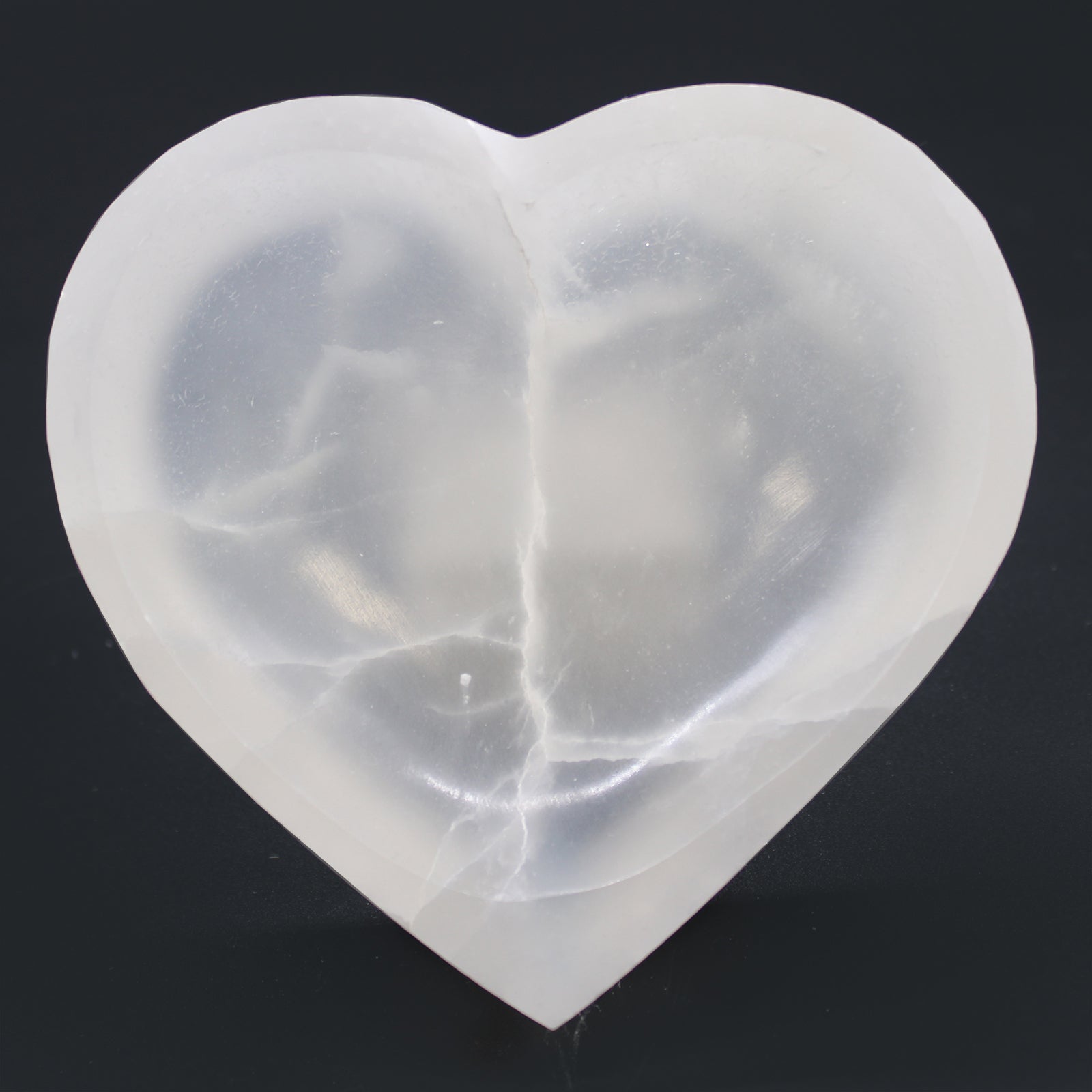 Selenite Heart Bowl - 15cm From Witch, Please!