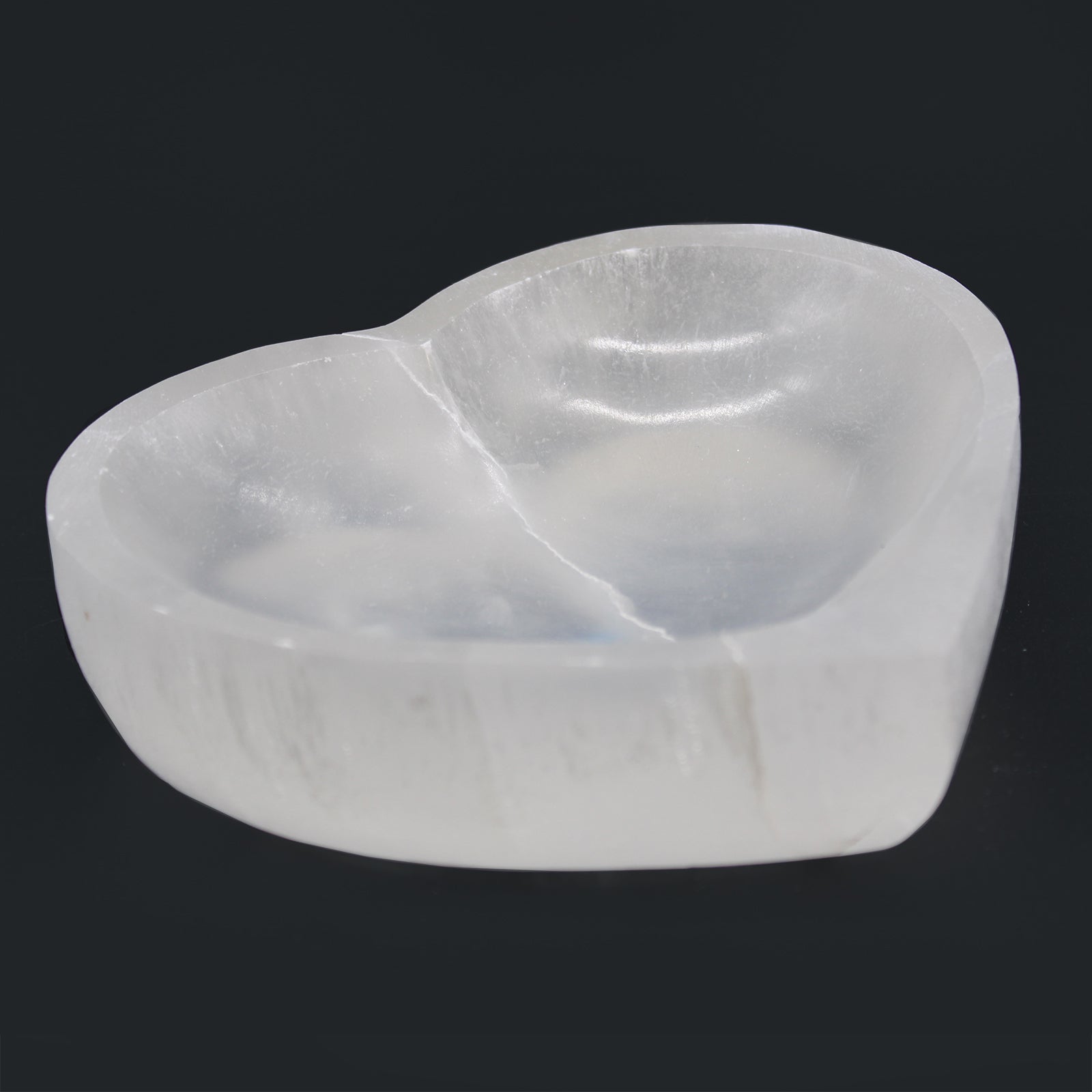 Selenite Heart Bowl - 15cm From Witch, Please!