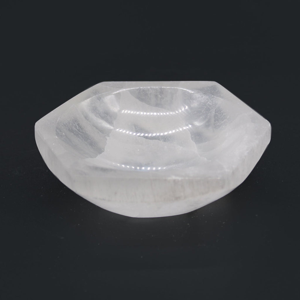 Selenite Hex Bowl - 10cm From Witch, Please!