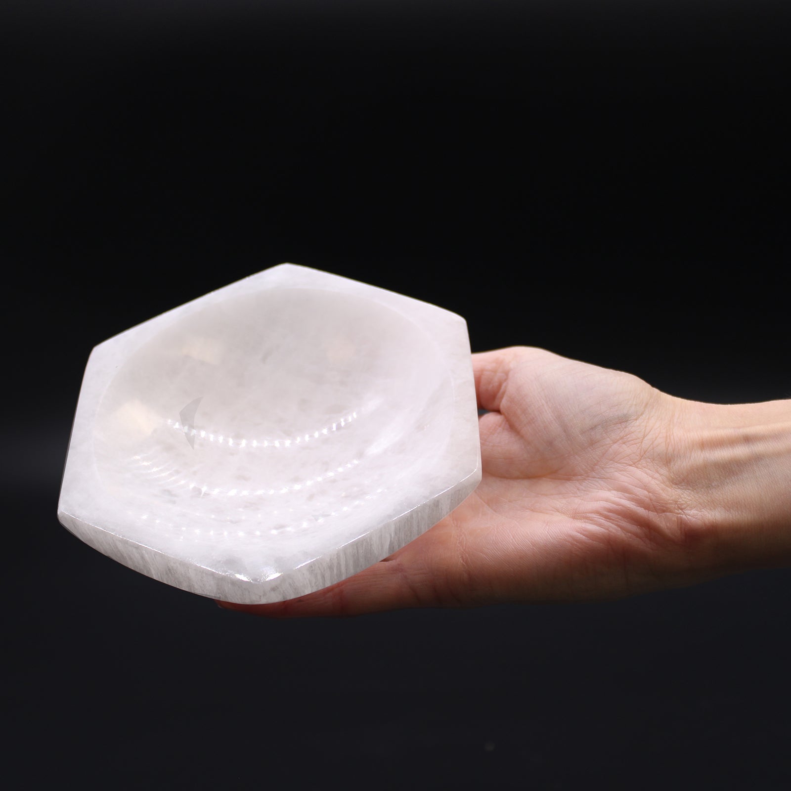Selenite Hex Bowl - 15cm From Witch, Please!