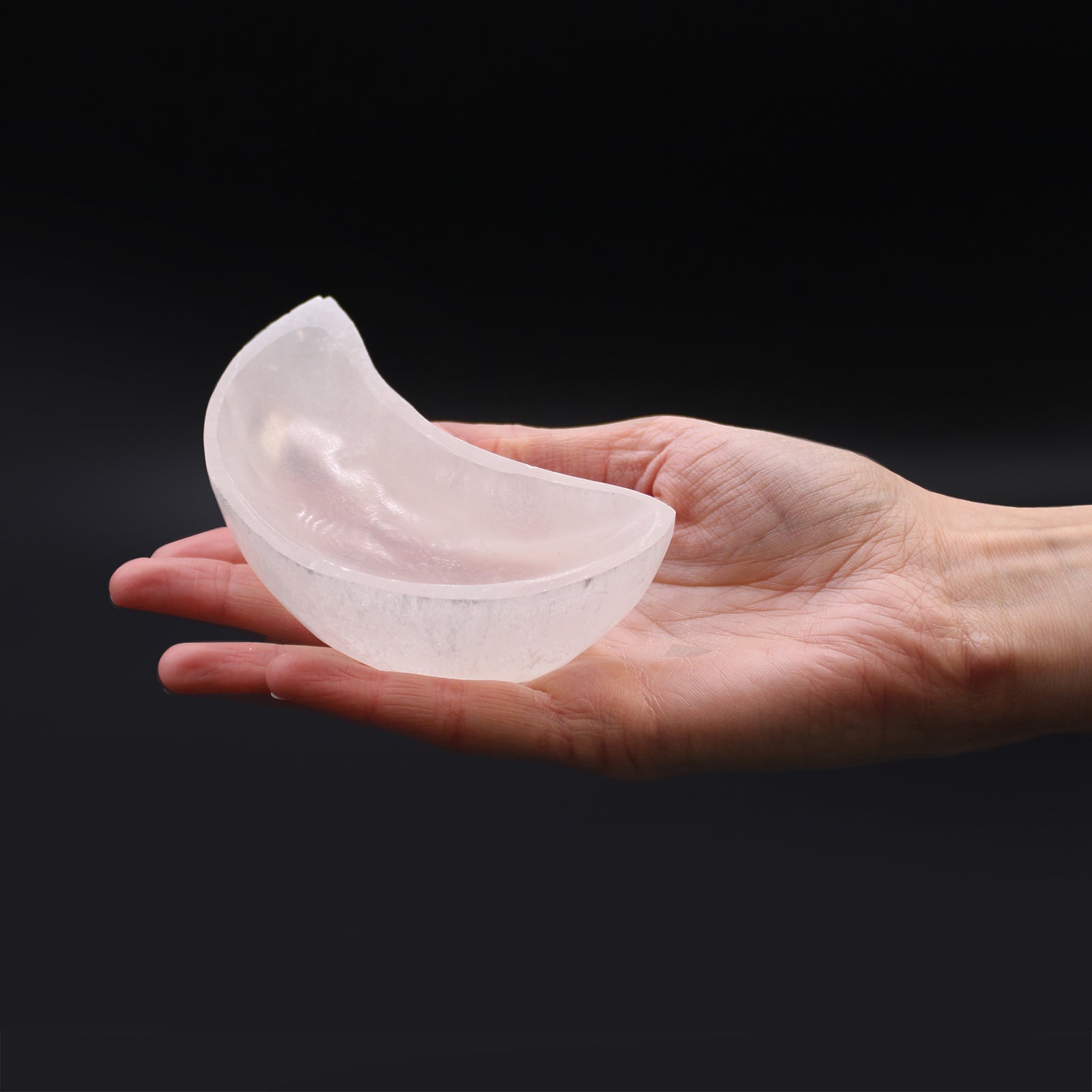 Selenite Moon Bowl - 10cm From Witch, Please!