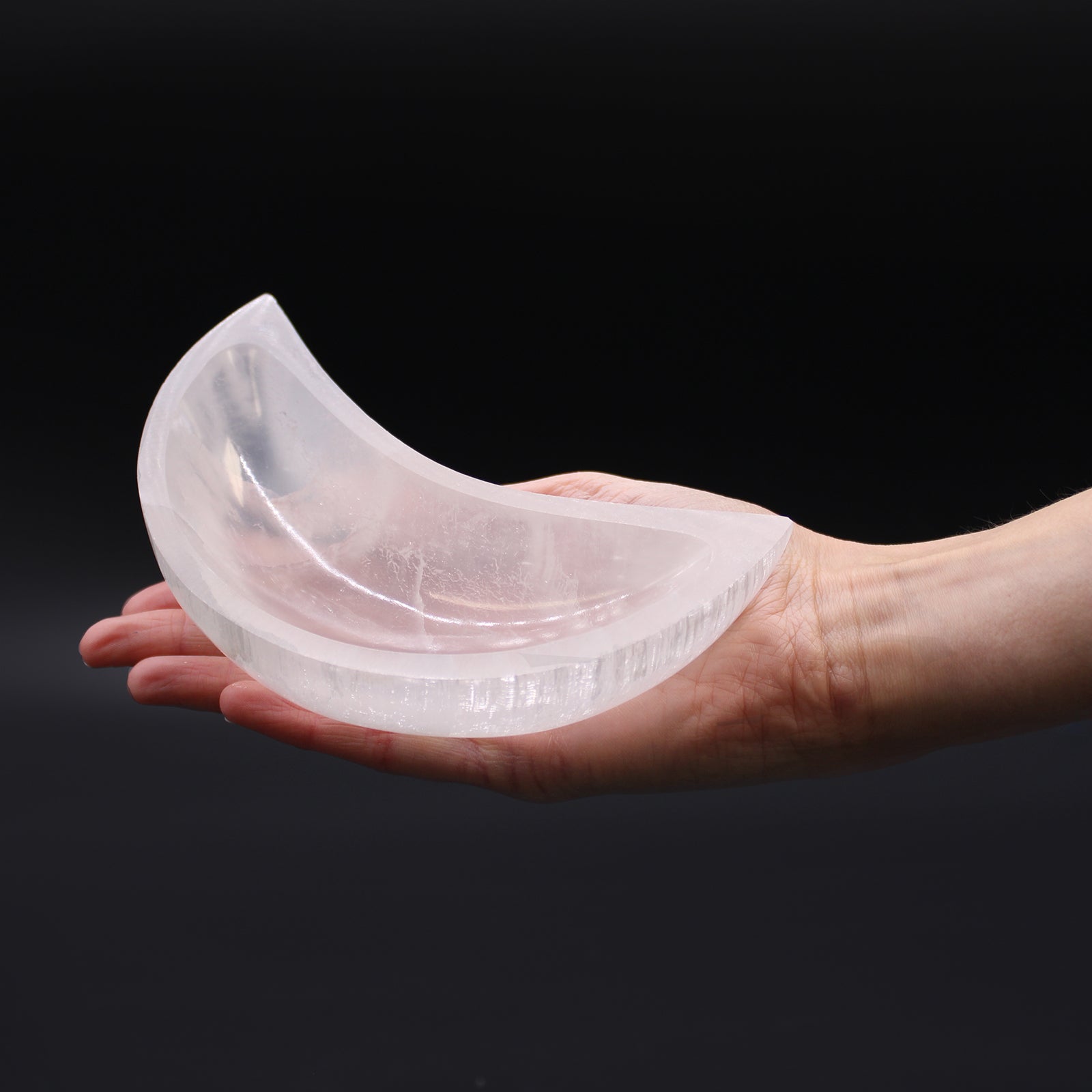 Selenite Moon Bowl - 15cm From Witch, Please!