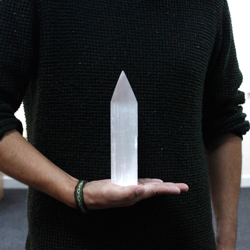 Selenite Pencil Point Tower - 20 cm From Witch, Please!