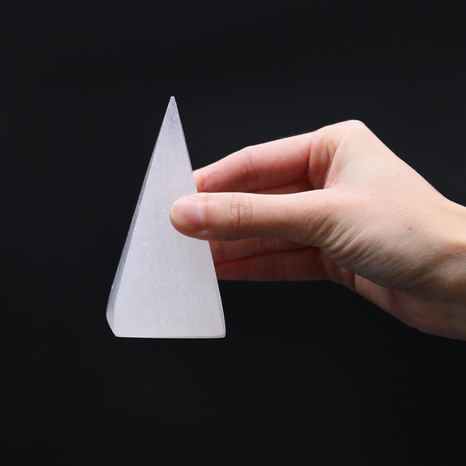 Selenite Pyramid - 10 cm From Witch, Please!