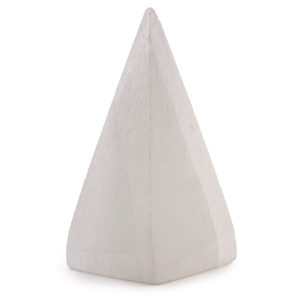 Selenite Pyramid - 10 cm From Witch, Please!