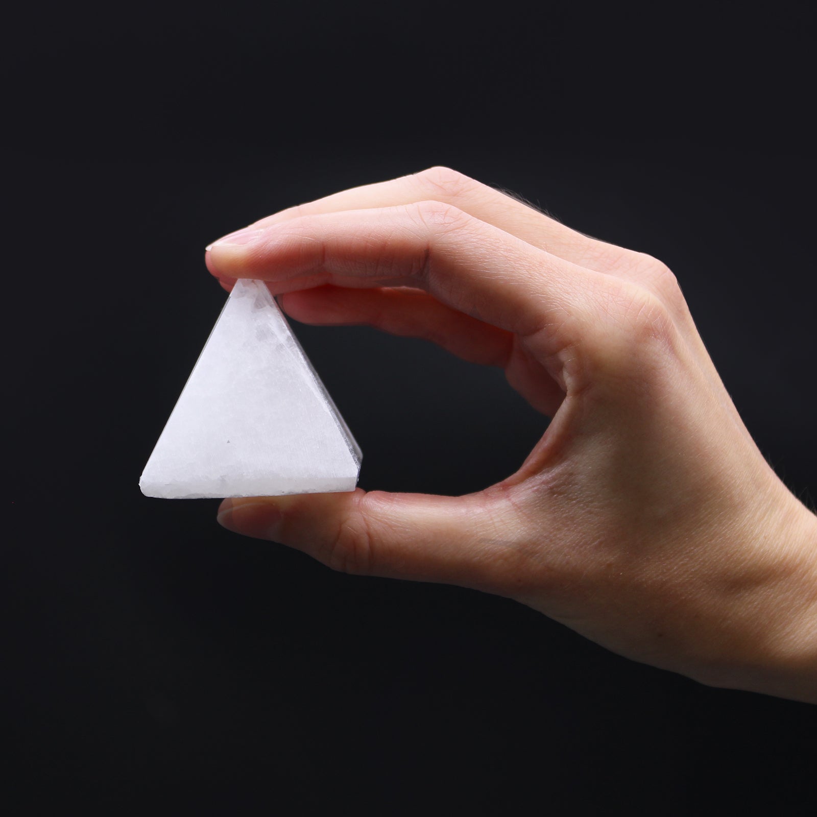 Selenite Pyramid - 5 cm From Witch, Please!
