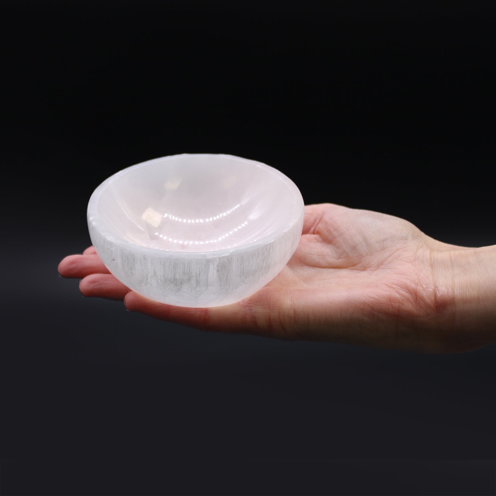 Selenite Round Bowl - 10cm From Witch, Please!