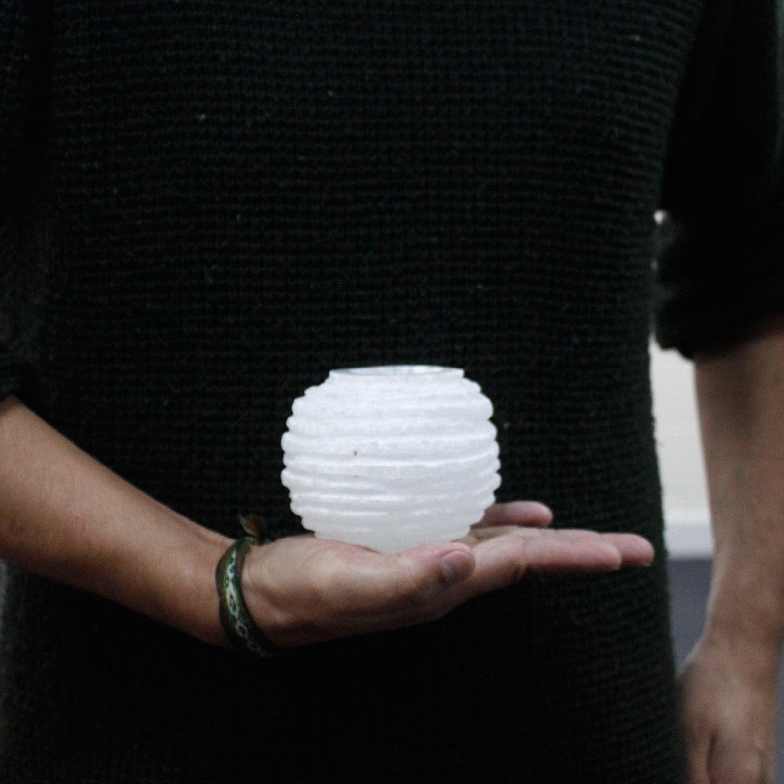 Selenite Snowball Candle Holder - 8 cm From Witch, Please!